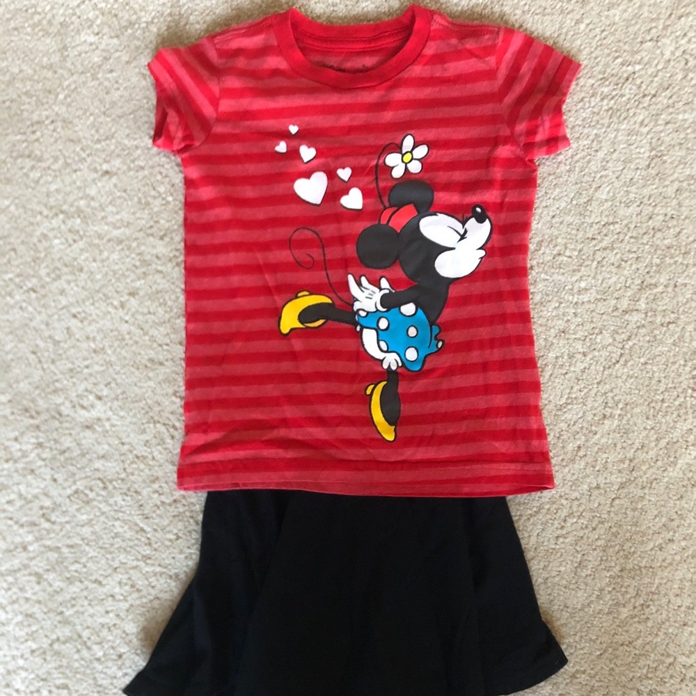 Minnie/Mickey T-shirt with Skirt